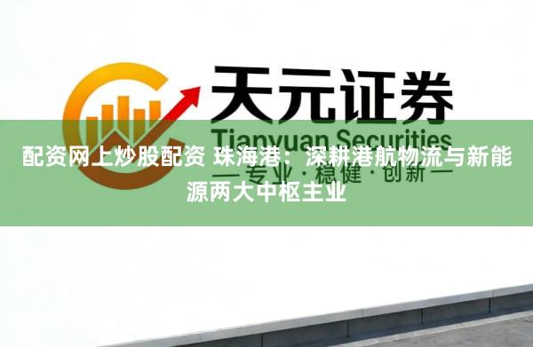 配资网上炒股配资 珠海港：深耕港航物流与新能源两大中枢主业